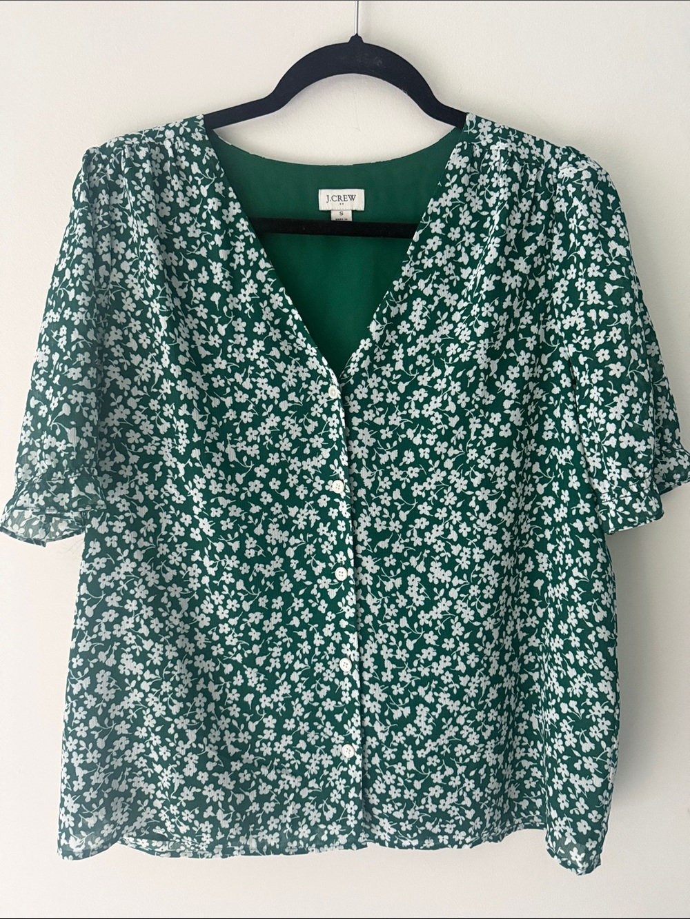 J. Crew Button Front Flowy Top
